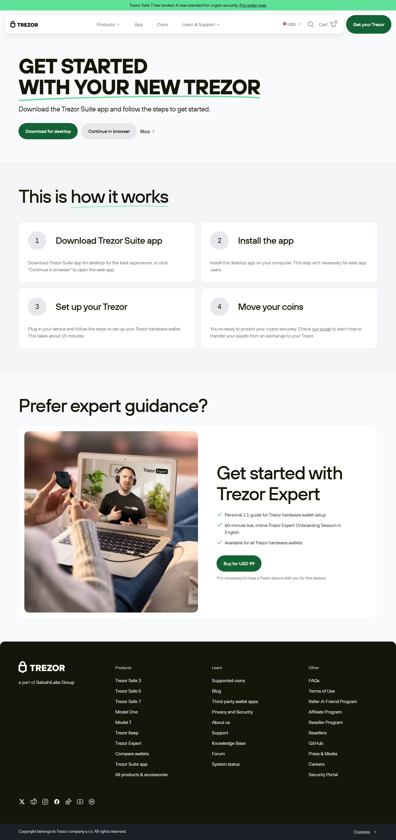 Trezor banner
